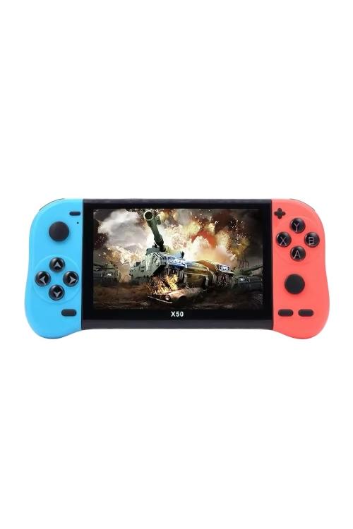 5.1 Handheld Game Console with Dual Controllers (Red/Blue) 